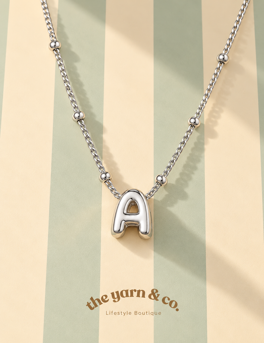 Bubble letter necklace 