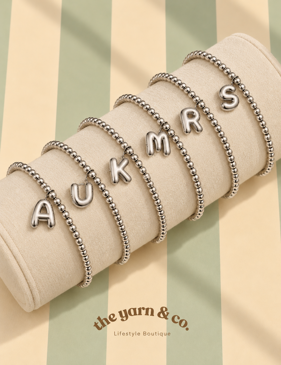 Bubble letter braclet