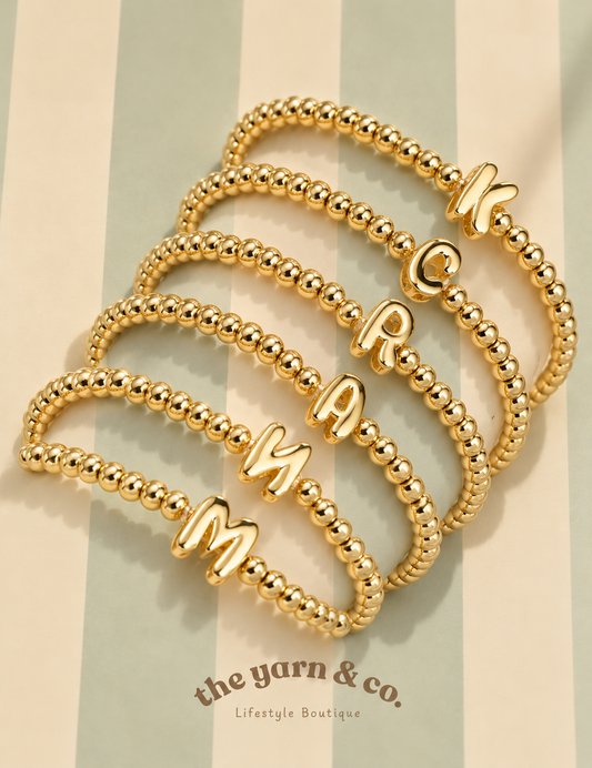 Bubble letter braclet