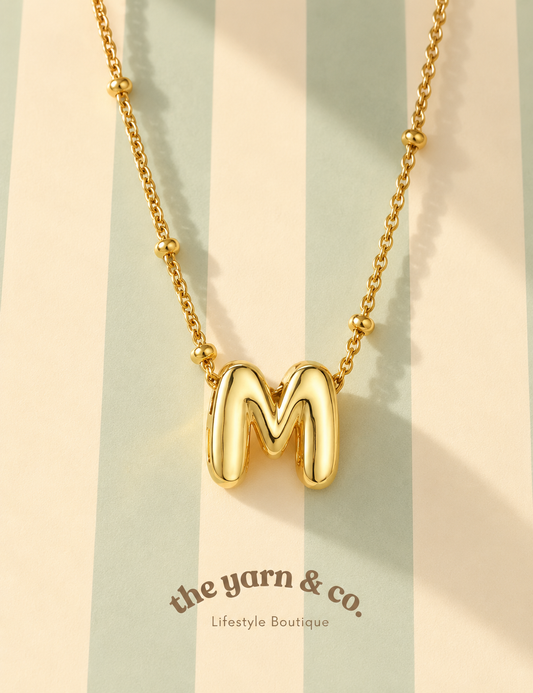 Bubble letter necklace ￼