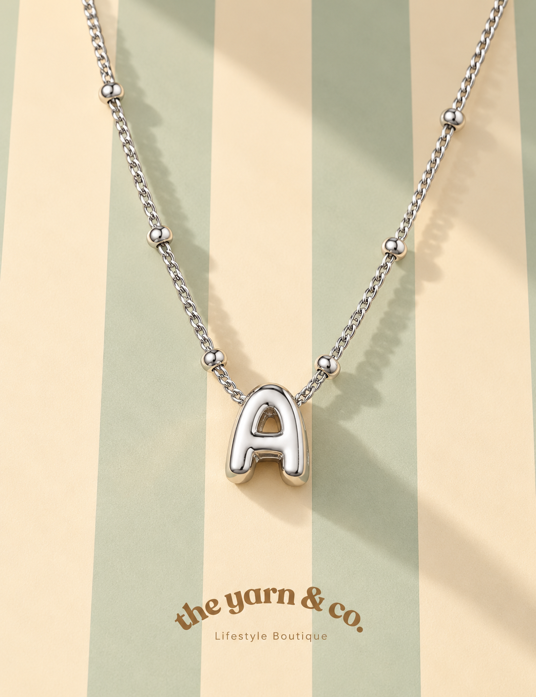 Bubble letter necklace ￼
